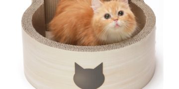 Cat-Shaped Cardboard Scratching Box