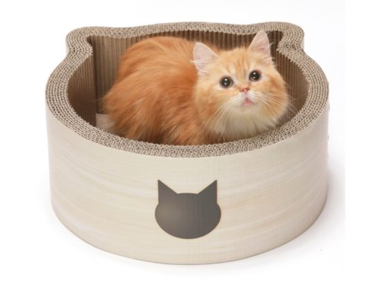 Cat-Shaped Cardboard Scratching Box