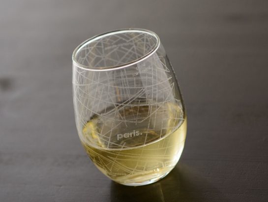 Etched City Map Stemless Wine Glasses