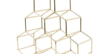 Gold Honeycomb Wine Rack