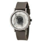 Artsy Gray Topographic Map Watch