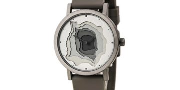 Artsy Gray Topographic Map Watch