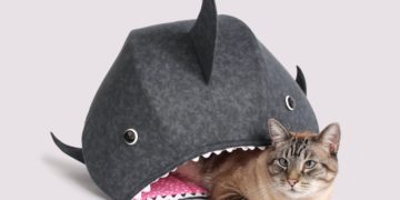 Great White Shark Cat Bed | Funny Novelty Cat Bed