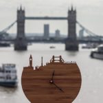 Handmade Wooden London Skyline Clock