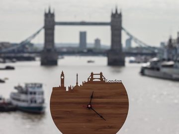 Handmade Wooden London Skyline Clock