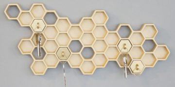 Gold Honeycomb Key Hanger