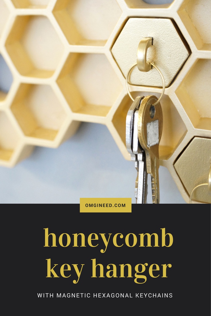 Gold Honeycomb Key Hanger
