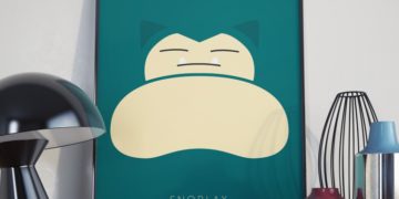 Minimalist Snorlax Pokemon Print