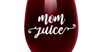 "Mom Juice" Funny Wine Glass