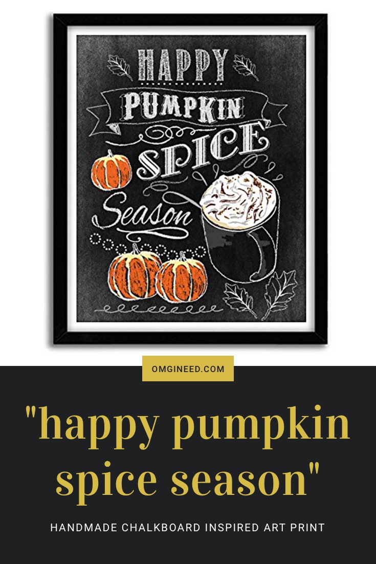 Handmade "Happy Pumpkin Spice Season" Autumn Art Print