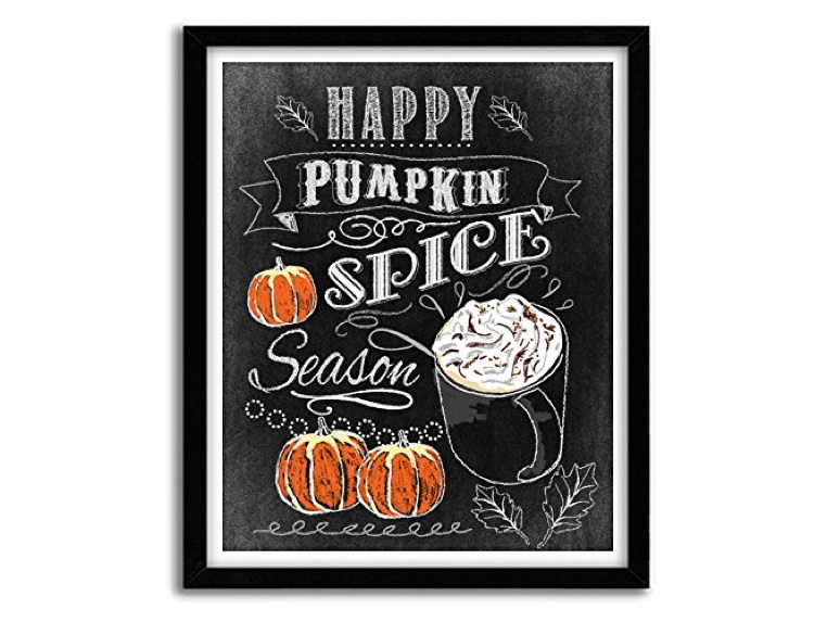 Handmade "Happy Pumpkin Spice Season" Autumn Art Print