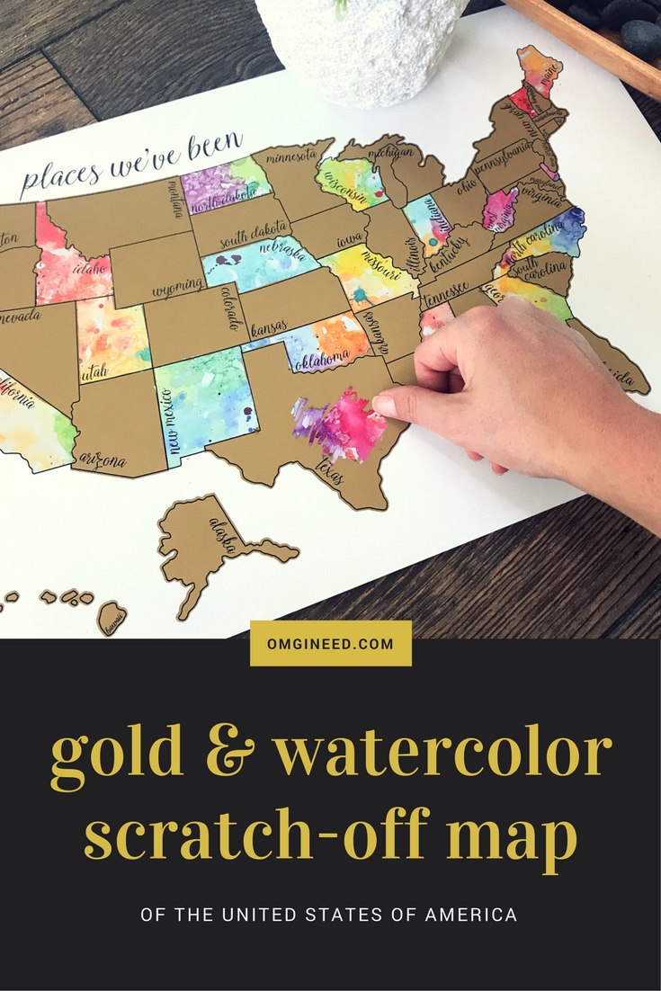 Scratch-Off United States Travel Map