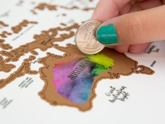 World Scratch-Off Travel Tracker Map