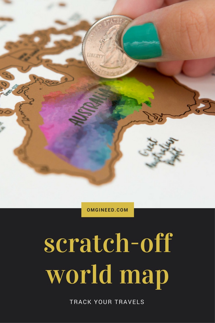 World Scratch-Off Travel Tracker Map
