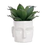 White Ceramic Face Vase