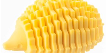 Yellow Silicone Hedgehog Business Card Holder